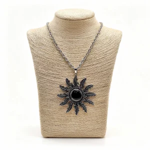 Collar Eguzkilore intercambiable grande boton negro