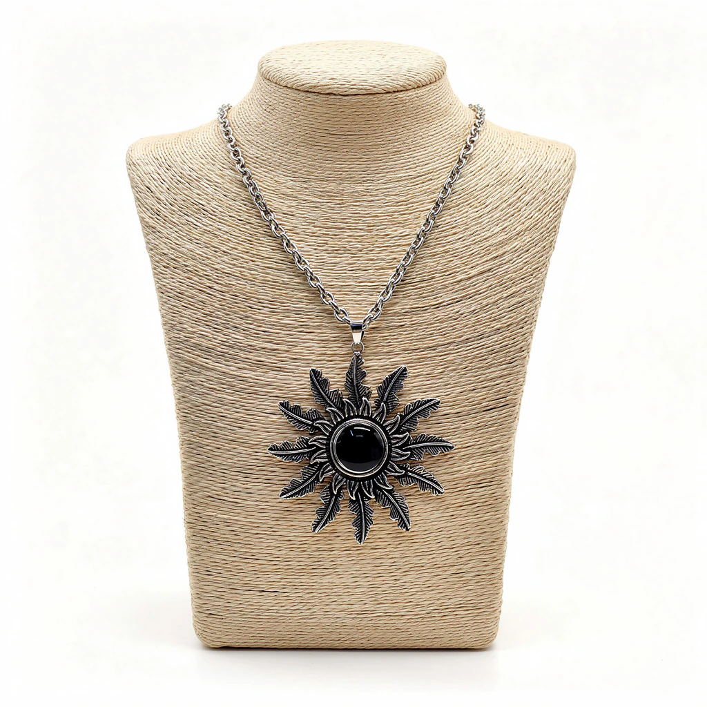 Collar Eguzkilore intercambiable grande boton negro