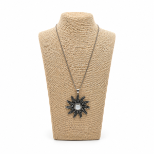 Collar eguzkilore intercambiable mediano boton blanco