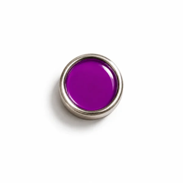 Boton intercambiable morado pequeno Botón intercambiable pequeño morado